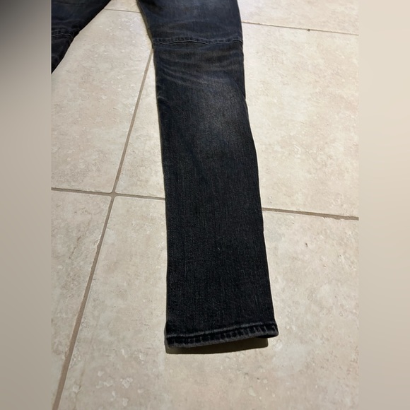 Men’s American eagle black motto stacked ripped skinny jeans size 34x32 - Picture 10 of 11